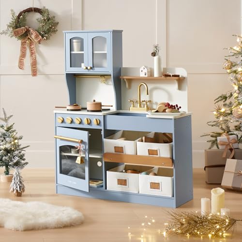 Wooden Toy Kitchen with Stove, Sink & Accessories G6345