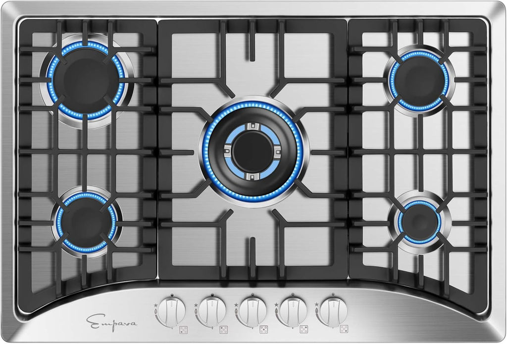 30" Gas Cooktop with 5 Sealed Burners in Stainless Steel R456624
