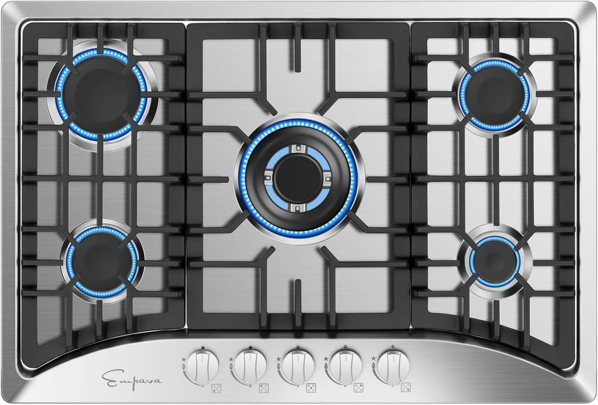 30" Gas Cooktop with 5 Sealed Burners in Stainless Steel R456624