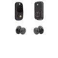 Black Touchscreen Deadbolt with Knob T965