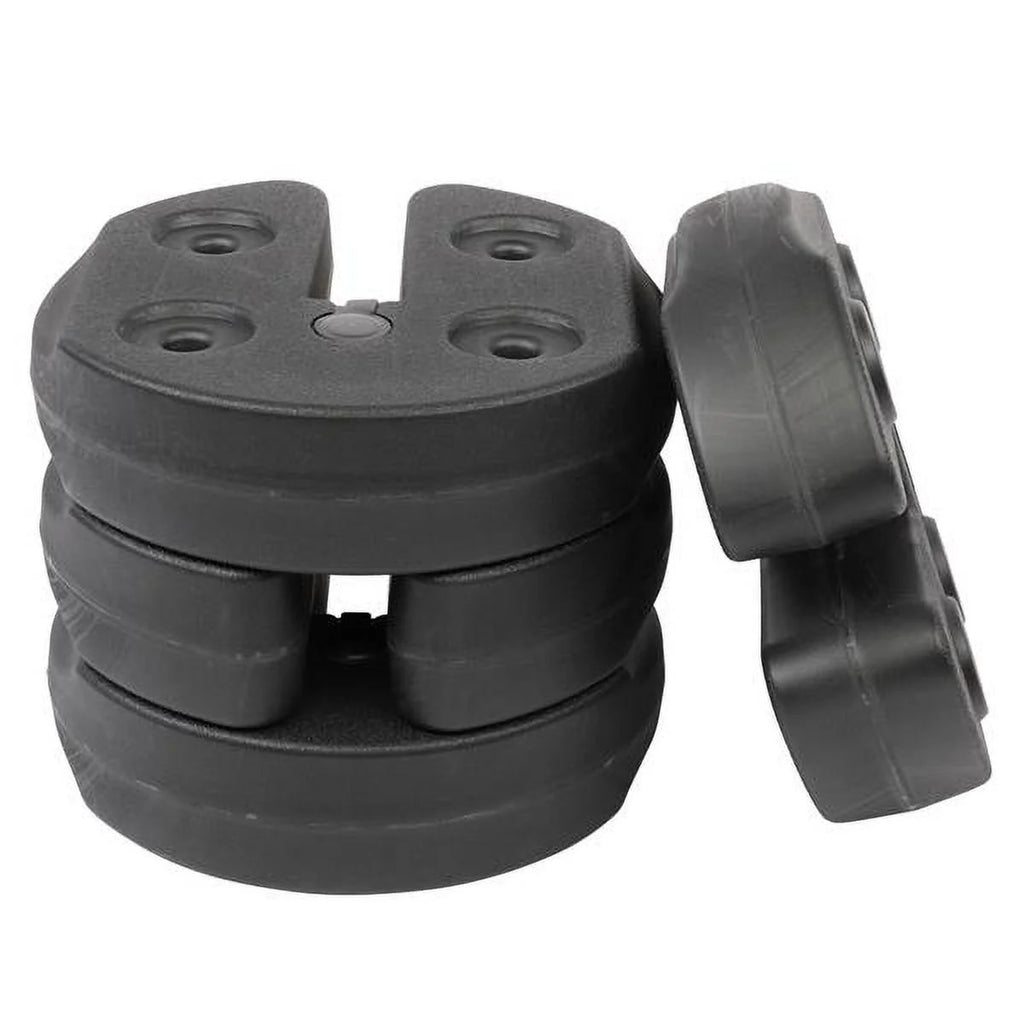 4pcs Tent Shade Canopy Water Fillable Weight Plates Black I534