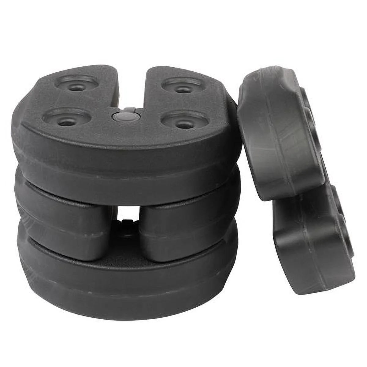 4pcs Tent Shade Canopy Water Fillable Weight Plates Black I534