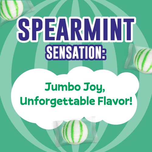 Jumbo Mint Balls, Red & White Peppermint Hard Candy Balls, Individually Wrapped (120 Count - 1 Pack) Y487
