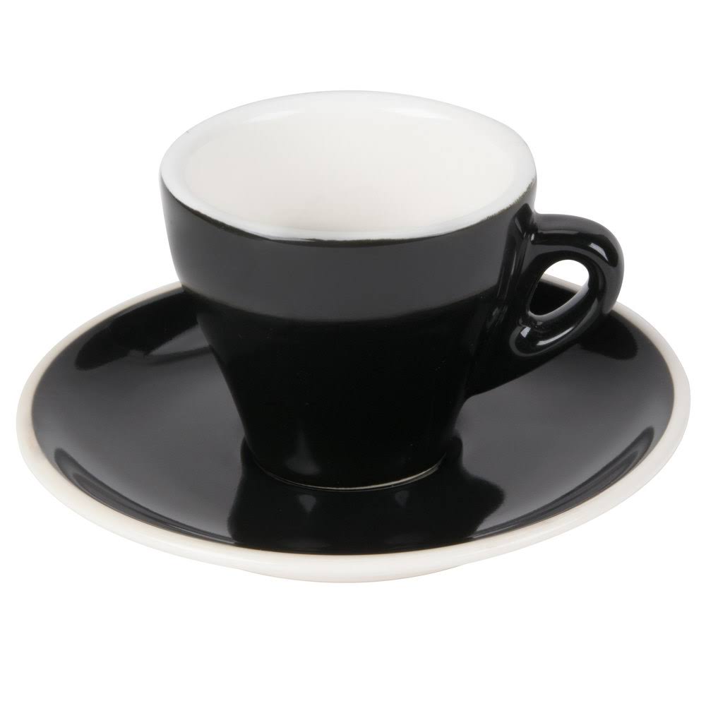 Black 3.5 oz Espresso Cup with Saucer D759737