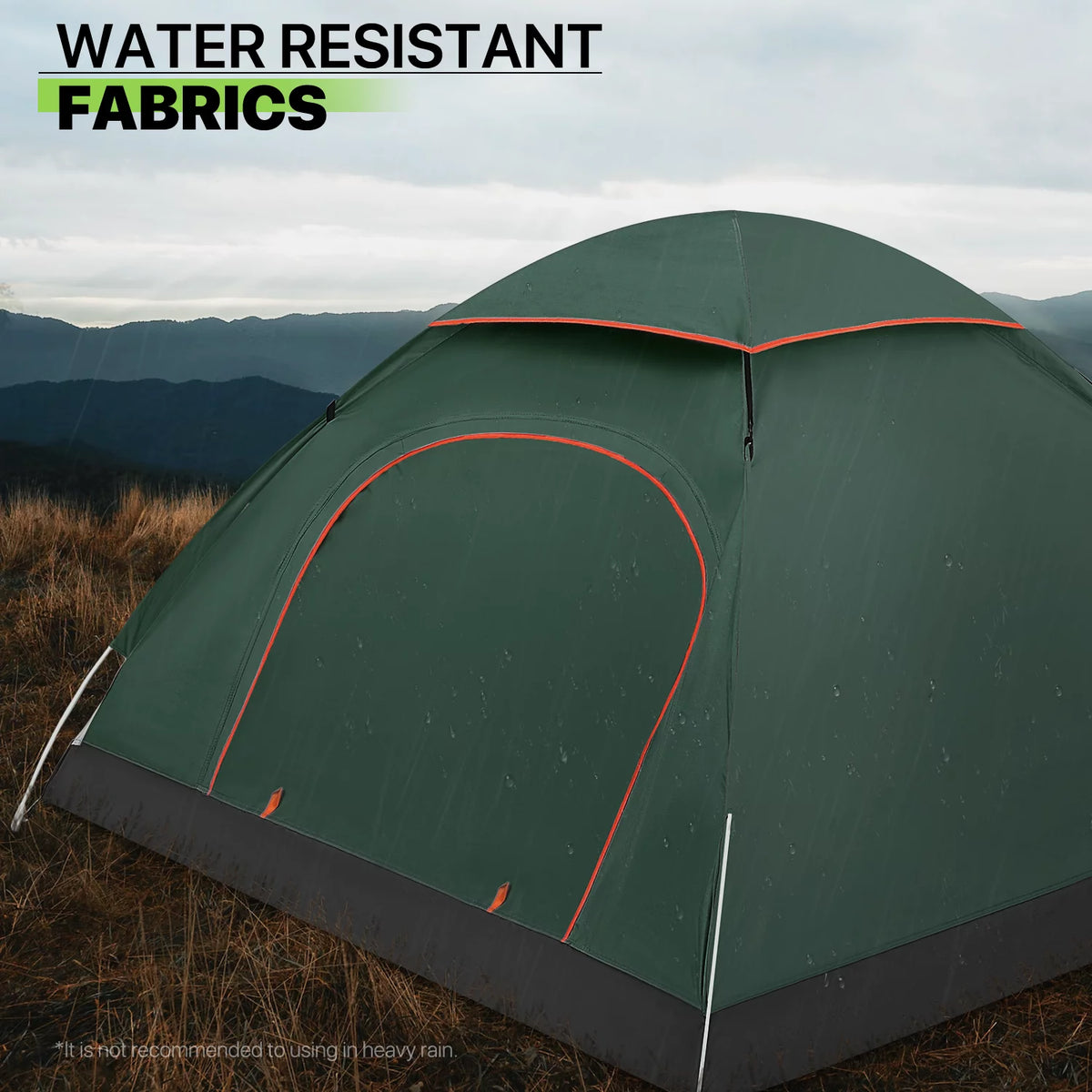 Pop Up Camping Tent with Rain Fly and Carry Bag O45172
