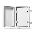 Stainless Steel Latch Junction Box with Inner Door, IP67 Waterproof Electrical Box, ABS Plastic Grey, Pack of 2 C593473
