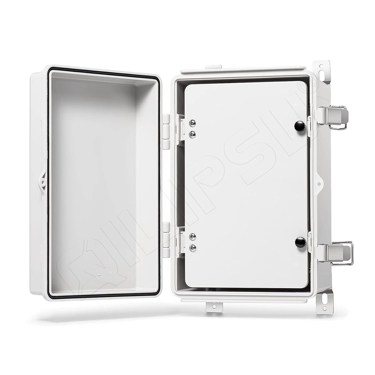 Stainless Steel Latch Junction Box with Inner Door, IP67 Waterproof Electrical Box, ABS Plastic Grey, Pack of 2 C593473
