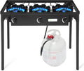 Portable Propane Gas Cooker Iron Cast 3-Burner A6966