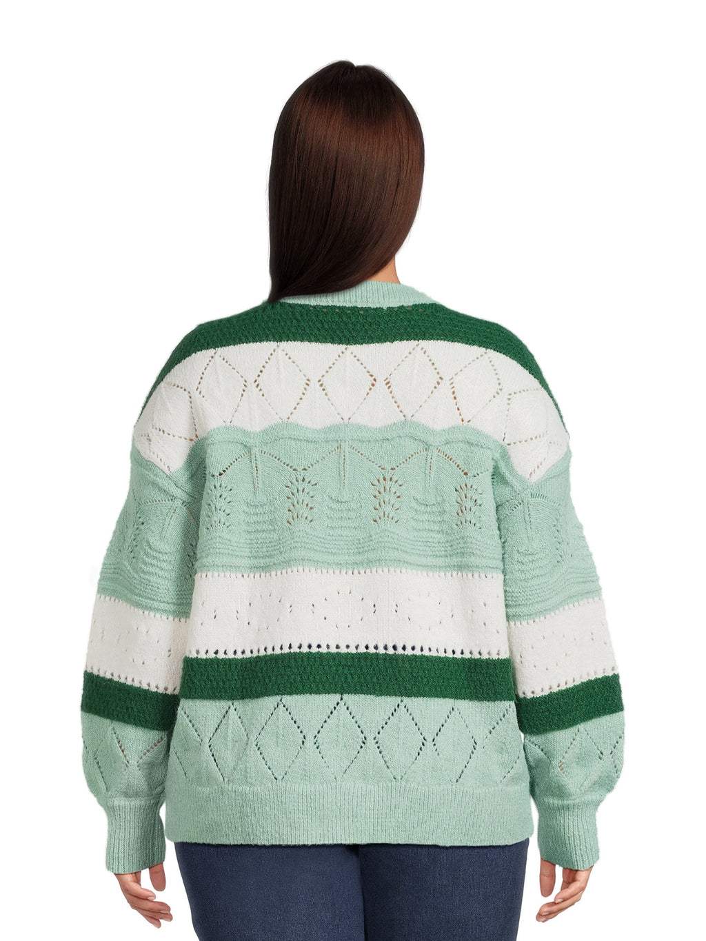Lightweight Pointelle Pullover Sweater B715