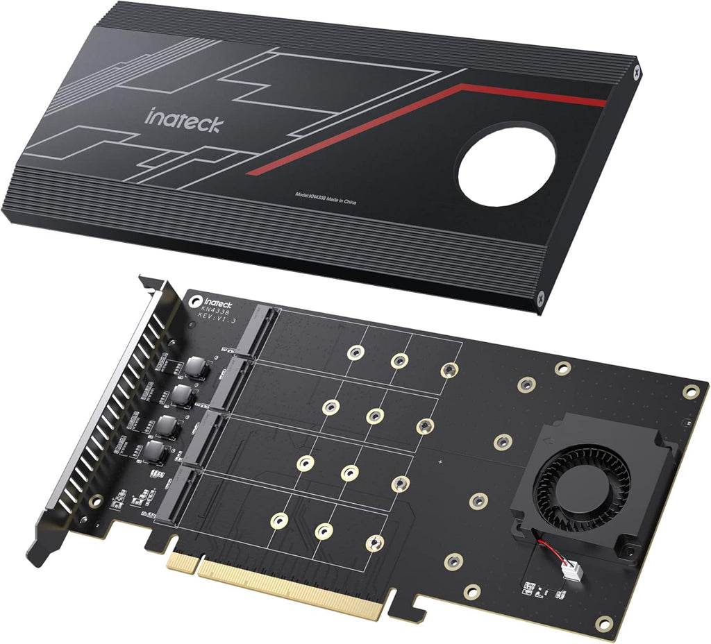 PCIe x16 to M.2 Card with Cooling Fan H52868