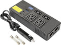 200W Car Power Inverter DC 12V&24V to 110V AC, Dual Cigarette Lighter, 4 AC Outlets and 3 USB Ports Pack of 2 O632