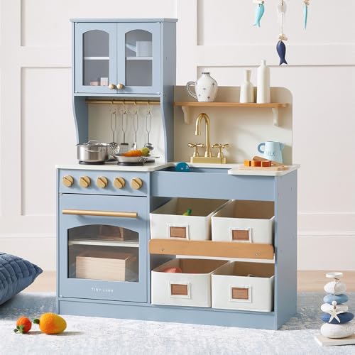 Wooden Toy Kitchen with Stove, Sink & Accessories G6345