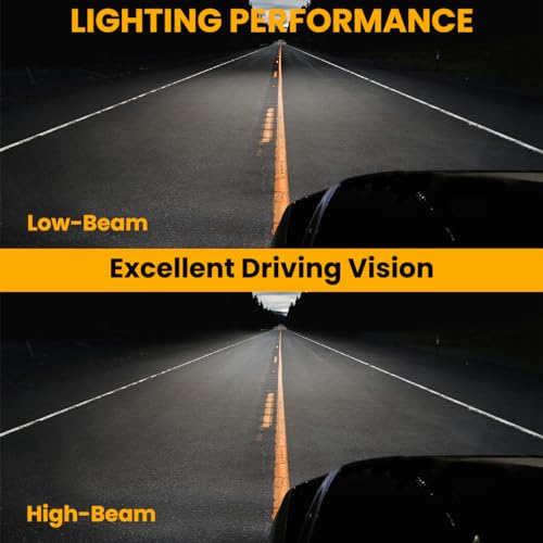 LED Light Bar Chrome Housing Clear Lens Projector Headlights Left + Right Pair Headlamps Assembly F484953