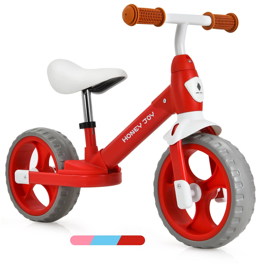 Kids Balance Bike with Feetrests Red A292