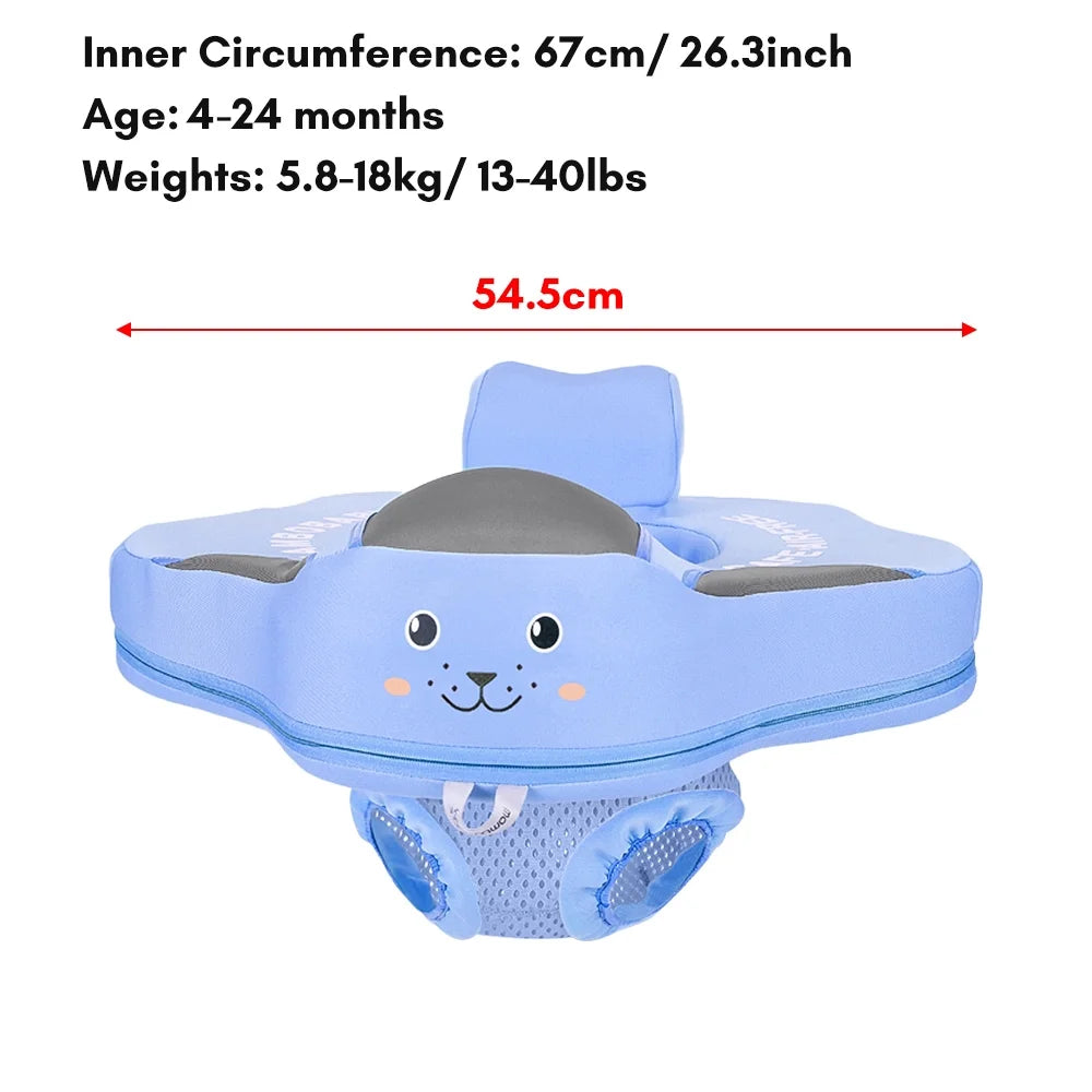 Non-Inflatable Pool Seat Float Swimming Ring with Safety Seat R3797