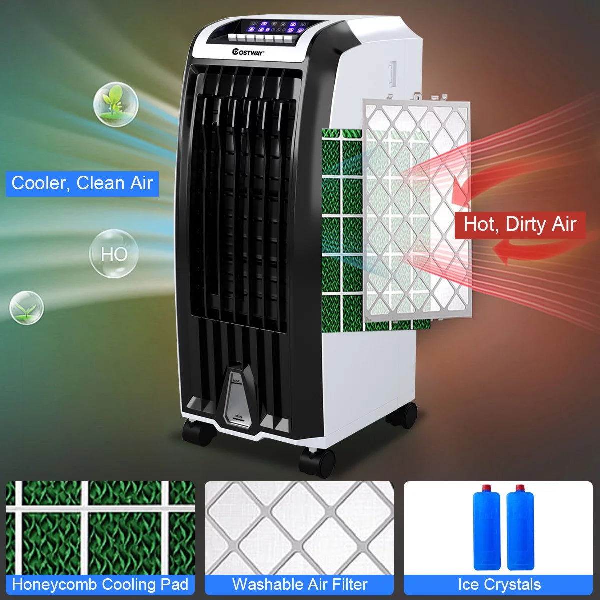 Portable Evaporative Cooler Fan with Remote Control P4704