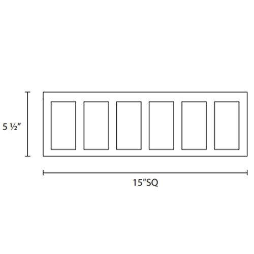 15x22 LED Square Surface Mount W5171
