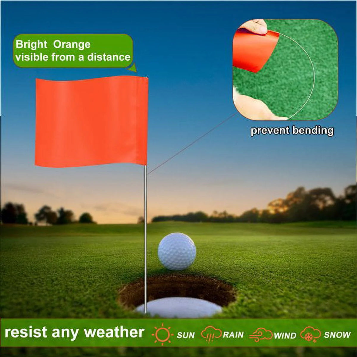 Orange 140 Pack 4x5x15inch Marking Flags U574665