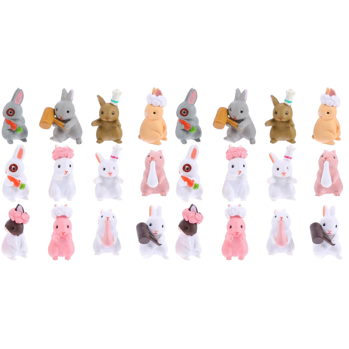 Easter Rabbit Figurine Miniature Garden Decoration Dollhouse Filler V100