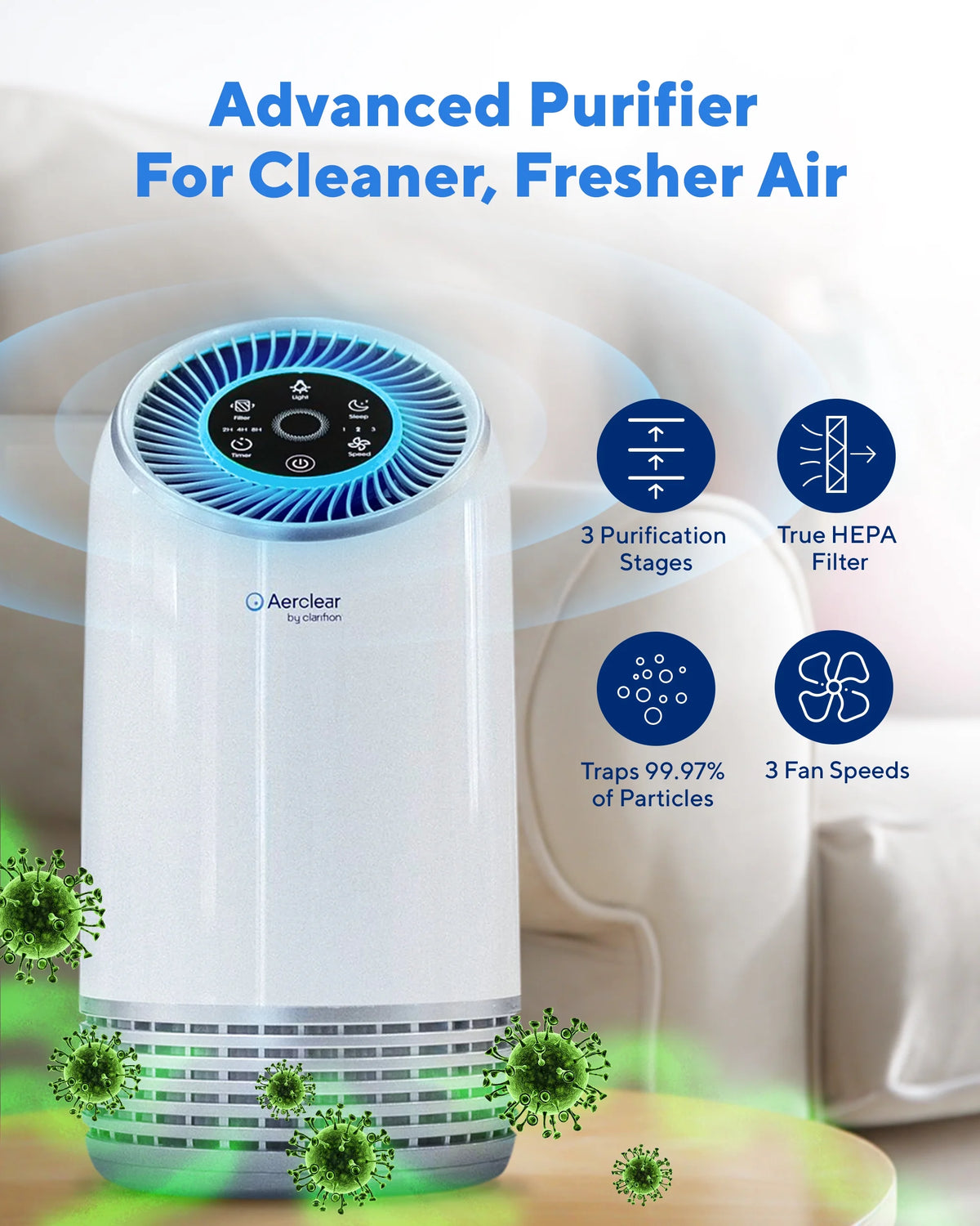 True HEPA Filter Air Purifier Y660