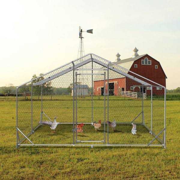 Walk-In Chicken Coop with Waterproof Cover J750054