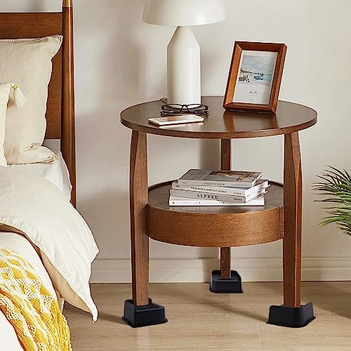 Black 4pcs Adjustable Furniture Risers C228793