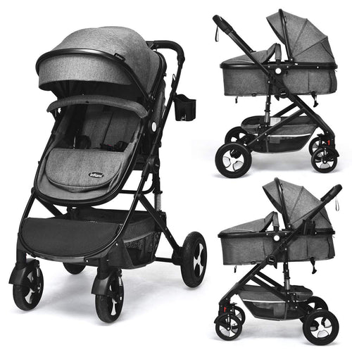 2 in 1 Convertible Reversible Bassinet Stroller with Adjustable Backrest N629