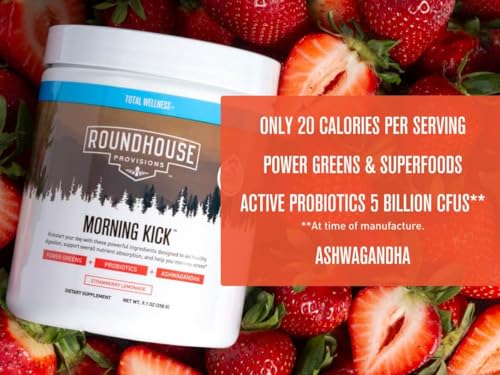 Zero Sugar Greens Superfood Powder Supplement, 30 Servings (Strawberry Lemonade) K2818