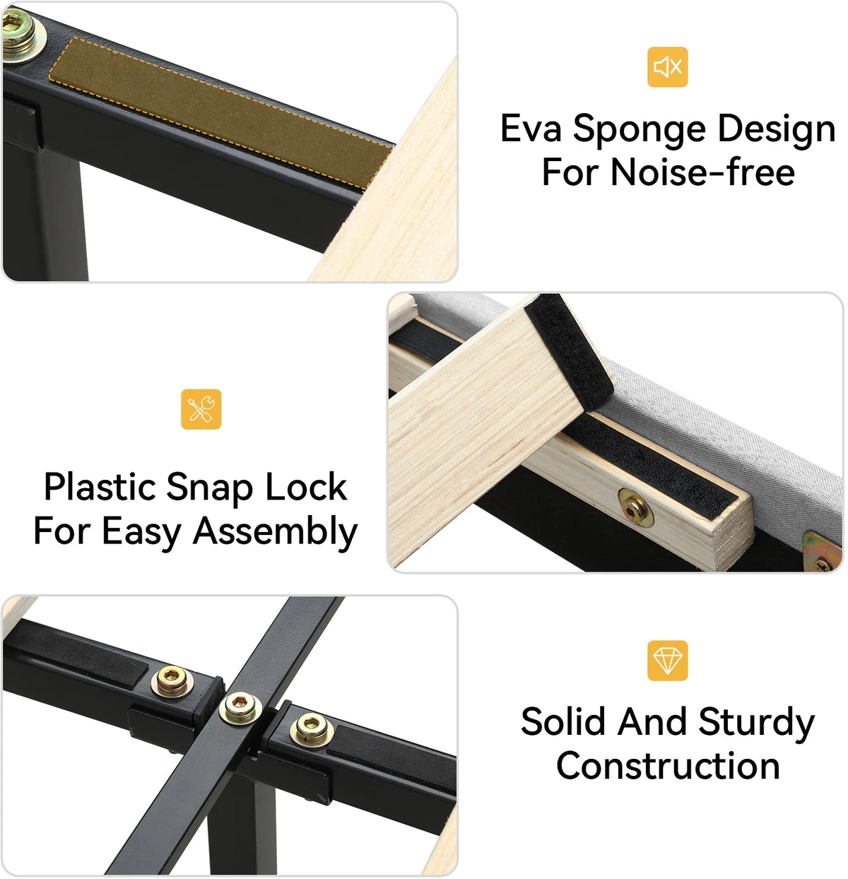 Queen Size Bed Frame with Type-C & USB Ports K344177