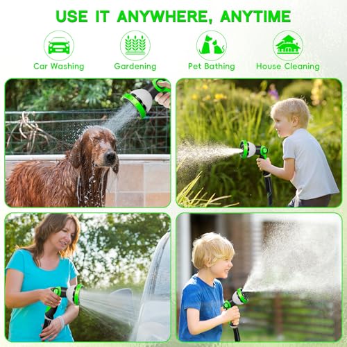 25 FT Non-Expandable Heavy-Duty Water Hose with 10-Function Nozzle W573261