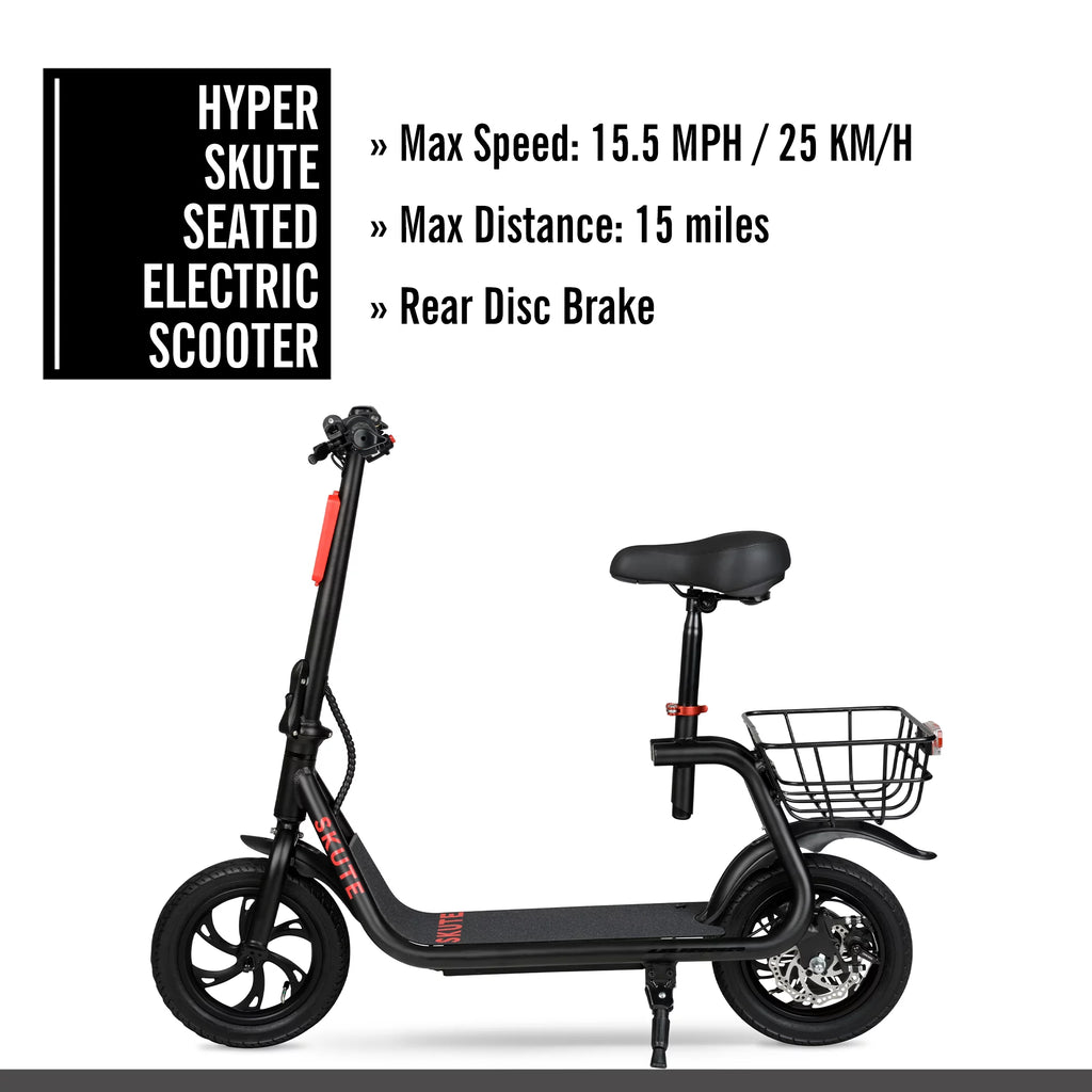 36V 250W Seated Electric Scooter with Basket T355147
