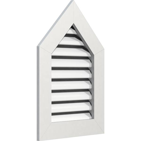 Peaked Top Gable Vent, PVC, 14/12 Pitch K419232