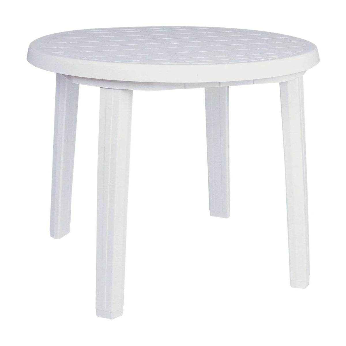 White Round Resin Outdoor Dining Table C415