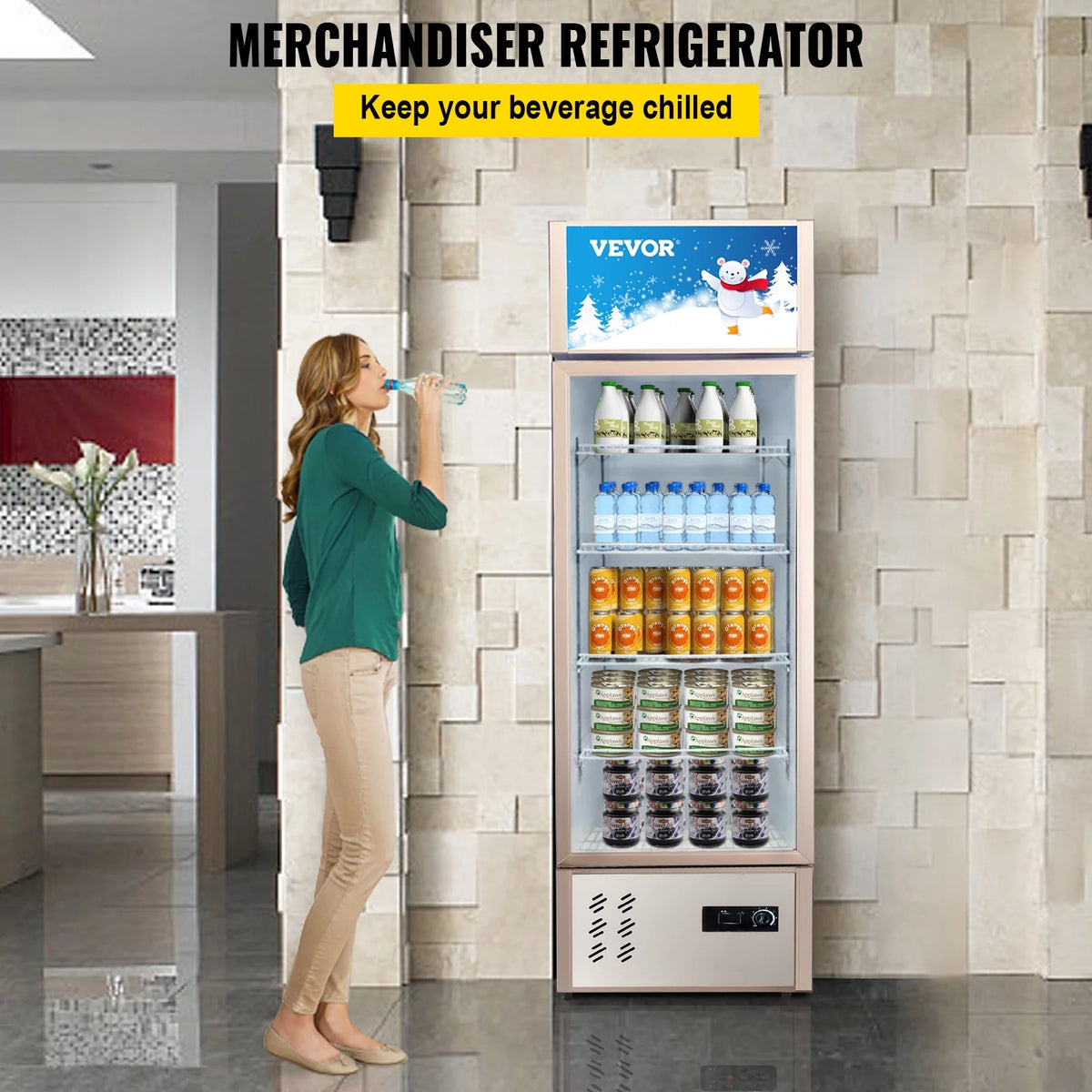 Commercial Refrigerator Glass Door 8 cu.ft. J922787