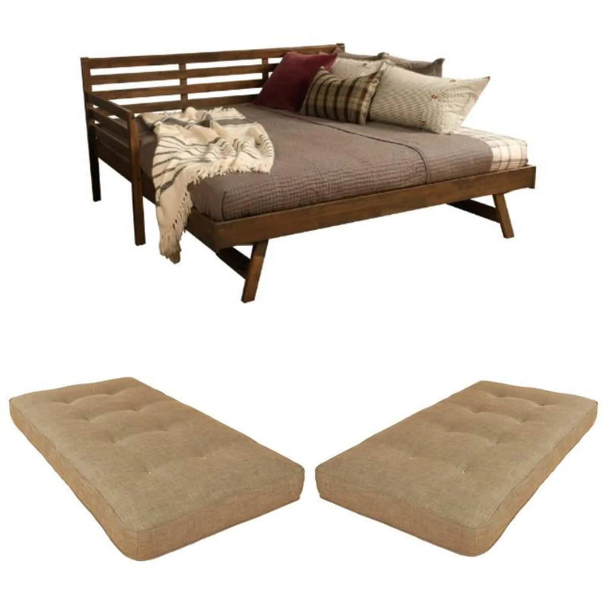 3-Piece Set with 2 Fabric Daybed Mattresses and Daybed K5374