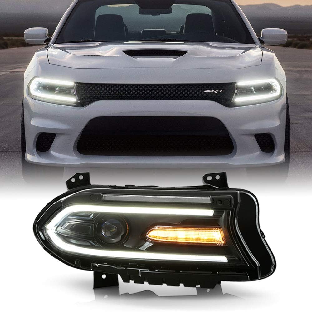 LED DRL Tube Projector Headlight Headlamp Passenger Side I3979