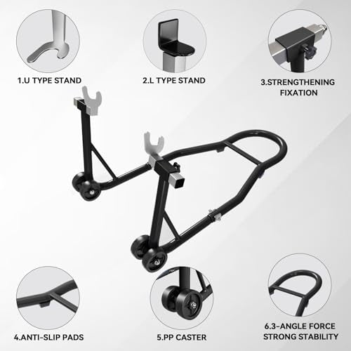 Universal Motorcycle Wheel Lift Stand with Adjustable Swingarm Spool C265