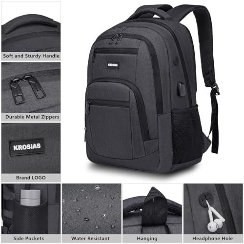 15.6 inch Waterproof Laptop Backpack (Black) N891585