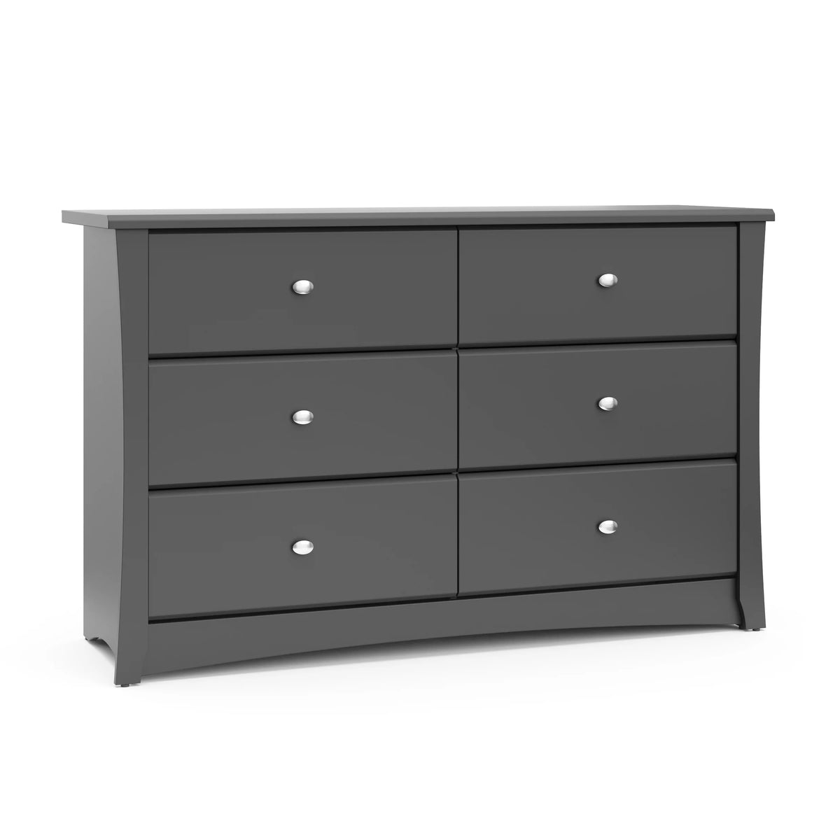 White 6 Drawer Double Dresser A9160