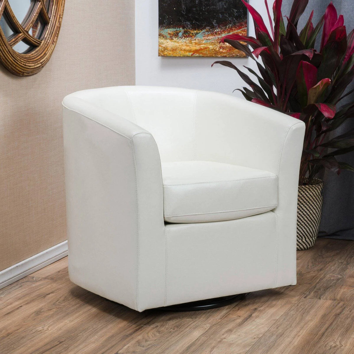 Barrel Club Chair with Swivel Seat F9767