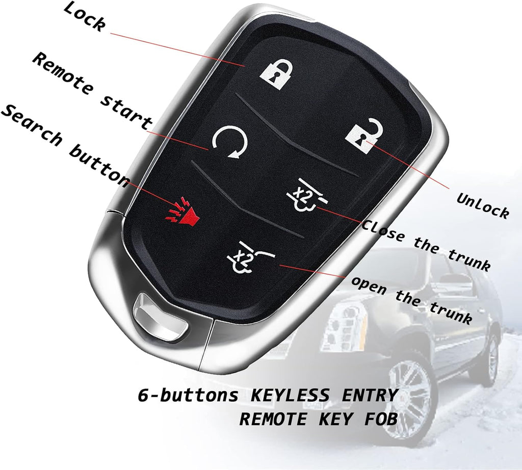 Replacement 6 Buttons Proximity Smart Keyless Entry Remote Fob 315Mhz 1 Piece M92123