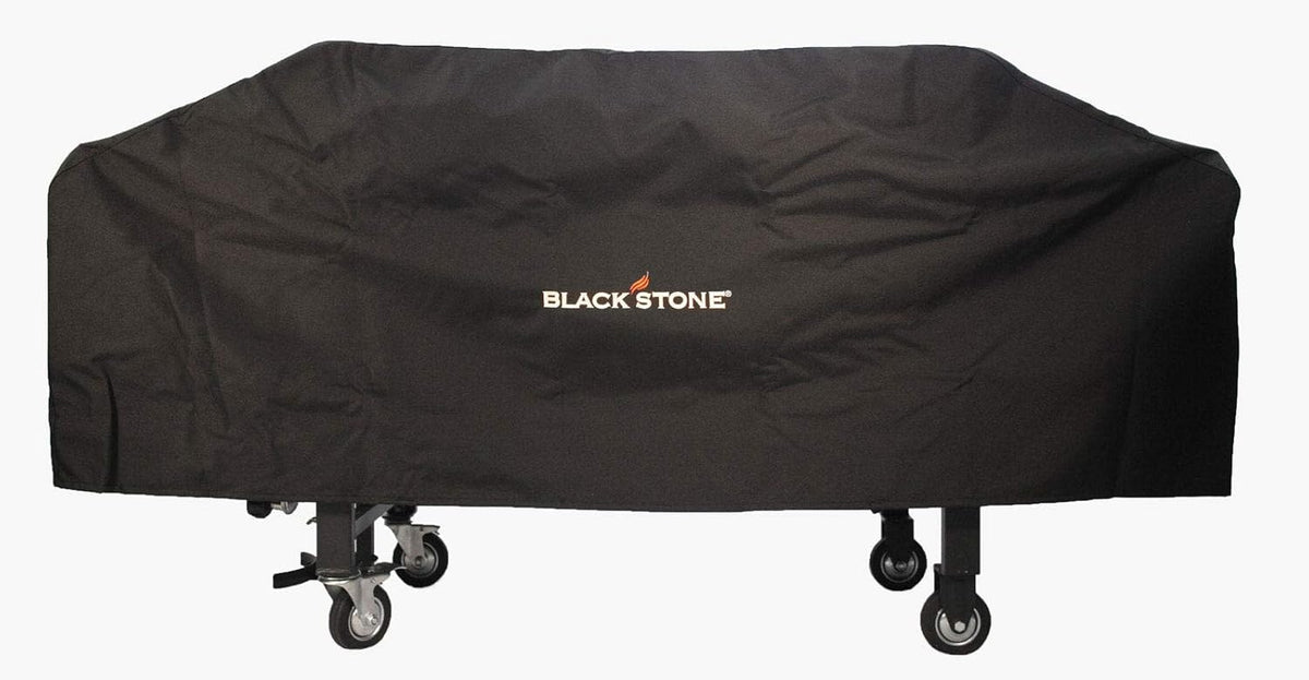 Blackstone 600D Polyester Heavy Duty Flat Top Gas Grill Cover, Black & 8 Pieces Flat Top Grill Accessories Cleaner Tool Set, Black Pack of 2 R5651