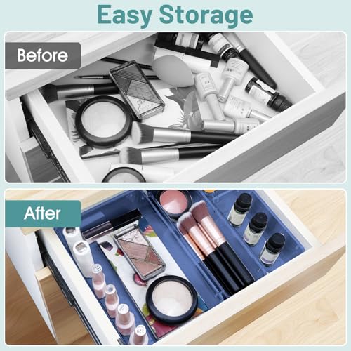 25 PCS Clear Plastic Drawer Organizer Set, 4 Sizes F12663