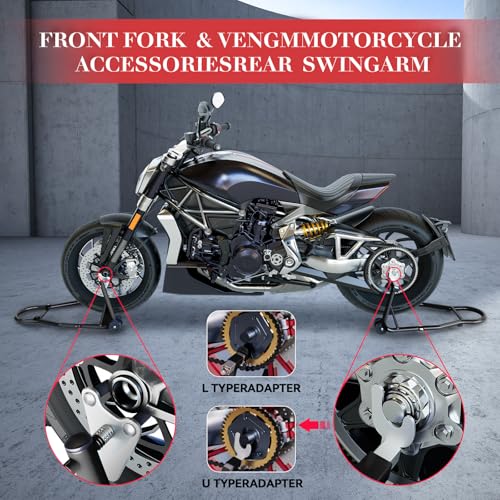 Universal Motorcycle Wheel Lift Stand with Adjustable Swingarm Spool C265