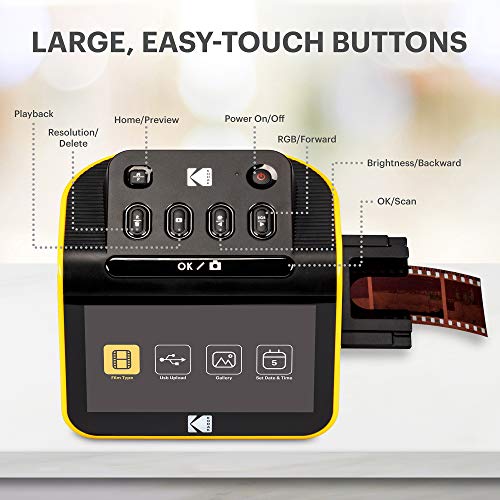 Film & Slide Scanner with 5" LCD Screen, 22MP JPEG Photos X2605