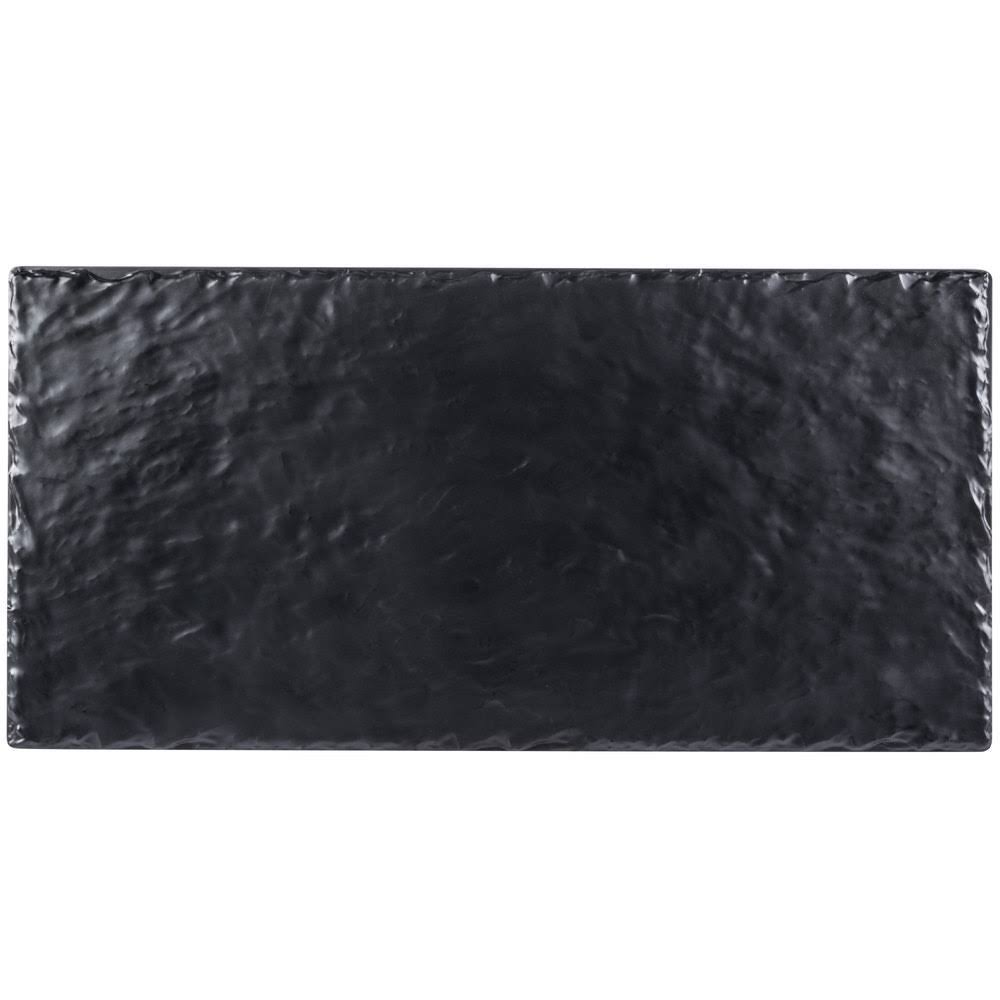 Black Melamine Faux Slate Platter 10 x 20 in. U43186