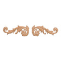 Unfinished Hand Carved Solid Cherry Wood Onlay W80820