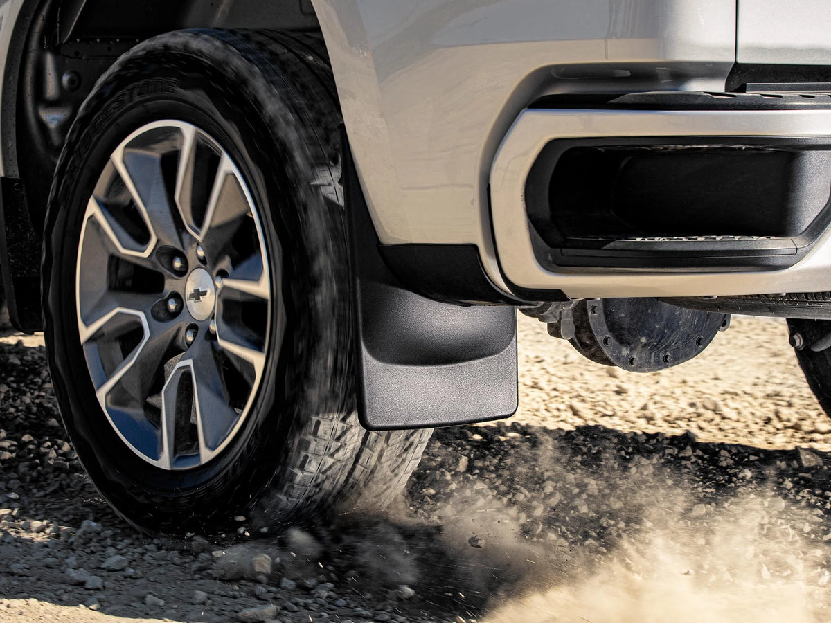 Black Splash Guard MudFlaps for 2007-2012 GMC Acadia, Front & Rear Set B4456