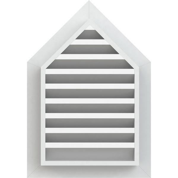 Peaked Top Gable Vent, PVC, 14/12 Pitch K419232