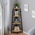 4 Shelves Grey Corner Bookcase F69300